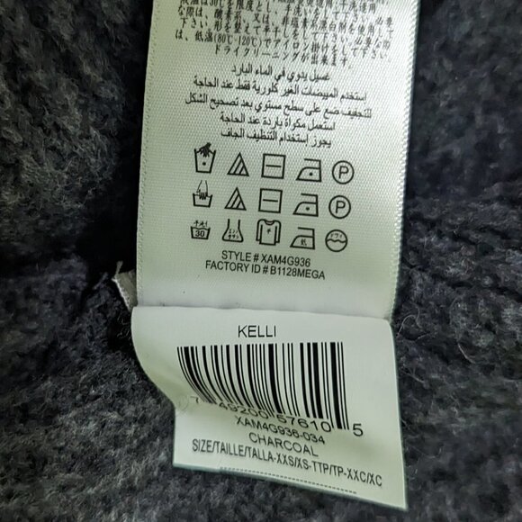 BCBGMAXAZRIA BCBG Charcoal Dolman Knit Cocoon Cardigan Sweater XXS NEW - Picture 5 of 6